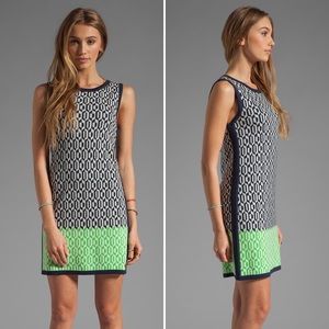 JUICY COUTURE Geometric Sweater Dress Black/Green